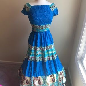 Off the shoulder scrunch dress!